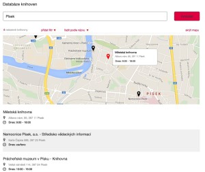 Wireframe mapa knihoven